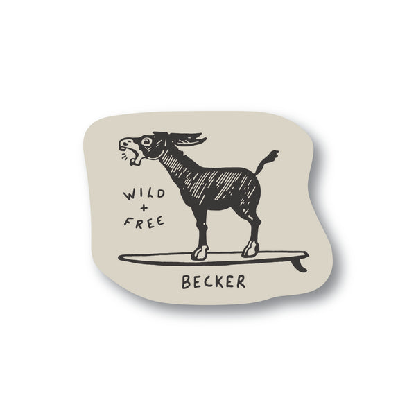 Wild Donkey Sticker