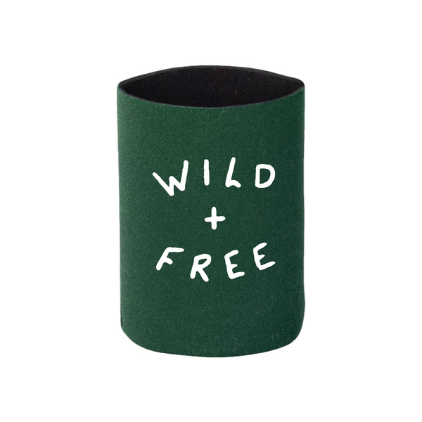 Wild and Free Can Cooler - Green