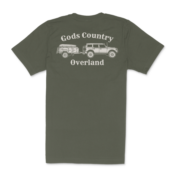 Gods Country Overland - Military Green Tee