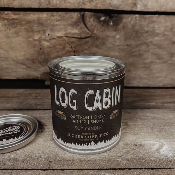 Log Cabin Candle - Scratch and Dent