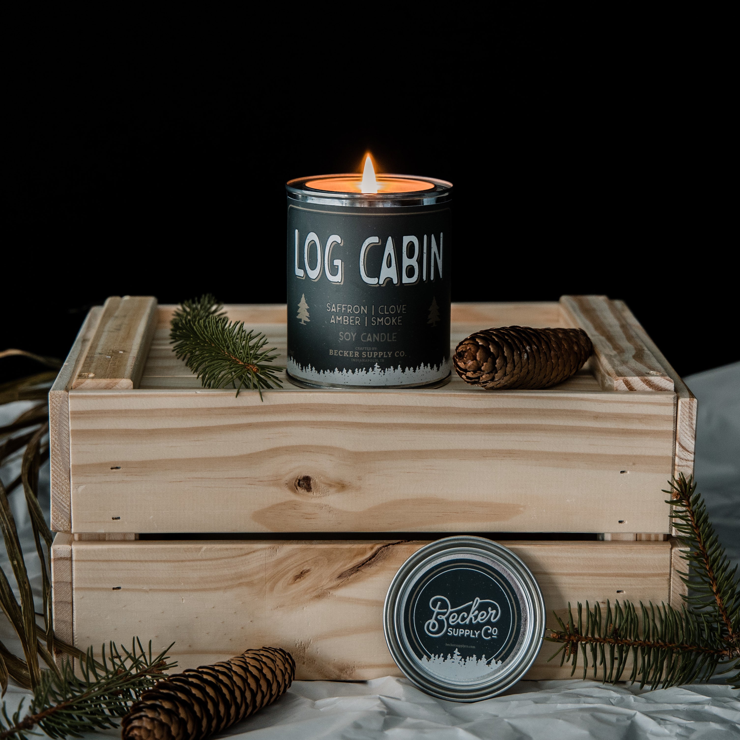 Log Cabin Candle Becker Supply Co.